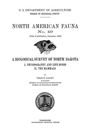 Primary view of object titled 'A Biological Survey of North Dakota'.