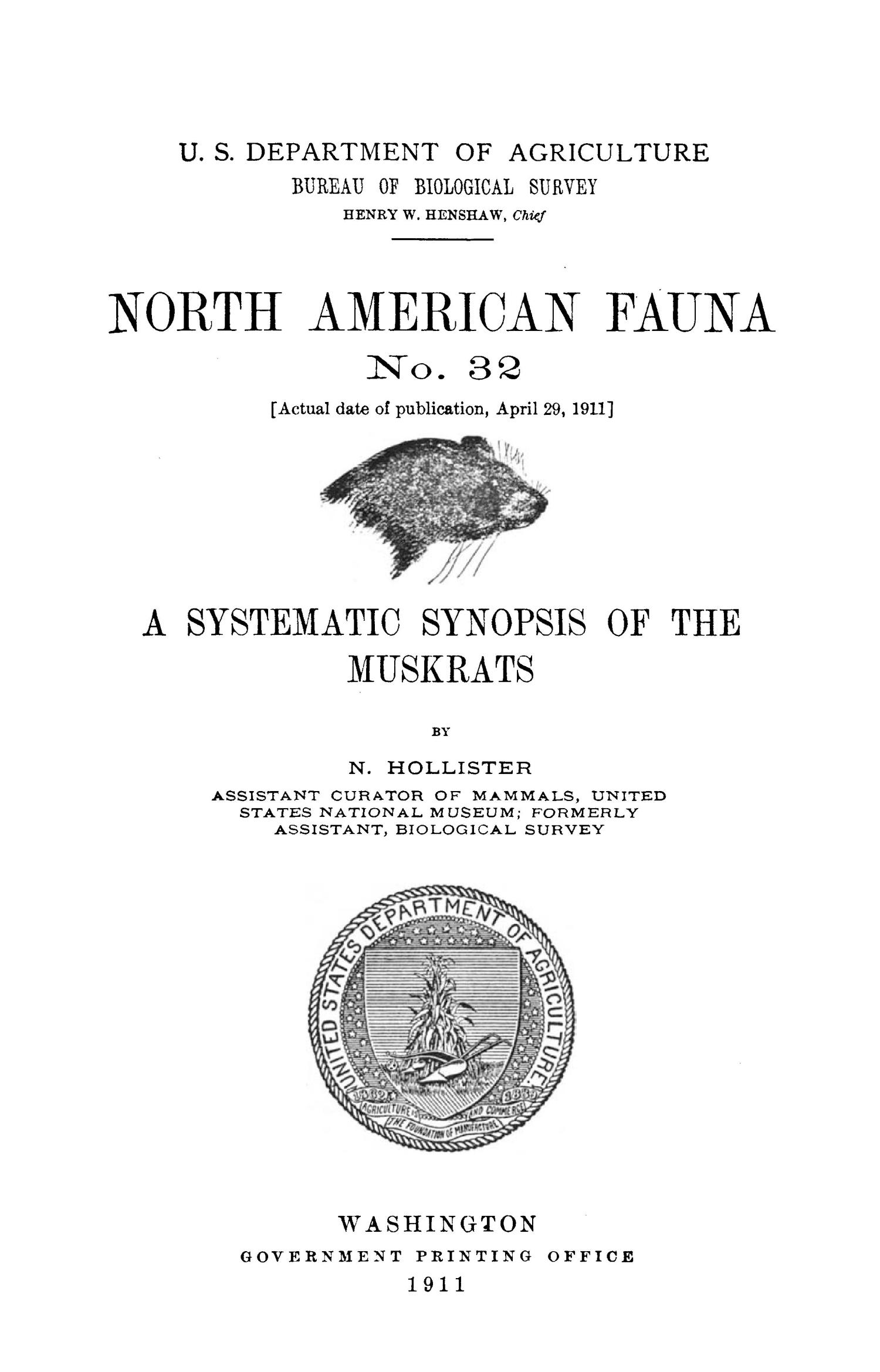 A Systematic Synopsis of the Muskrats
                                                
                                                    Title Page
                                                