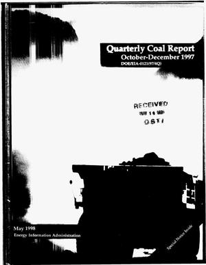 Quarterly coal report, October--December 1997