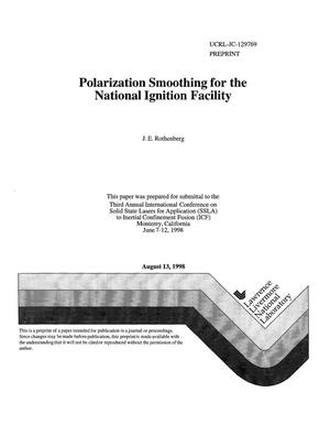 Polarization smoothing for the National Ignition Facility