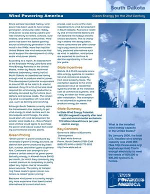 Wind powering America: South Dakota
