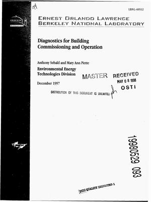 Diagnostics for building commissioning and operation