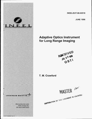 Adaptive optics instrument for long-range imaging. Final report