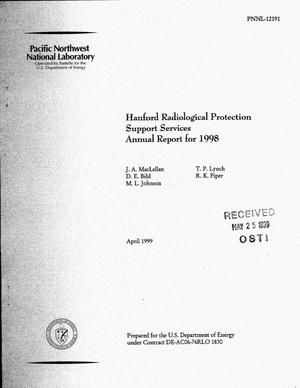 Hanford Radiological Protection Support Services Annual Report for 1998