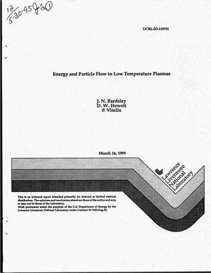 Energy and particle flow in low temperature plasmas