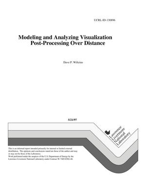 Modeling and analyzing visualization post-processing over distance