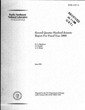 Second Quarter Hanford Seismic Report for Fiscal Year 2000