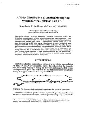 A video distribution and analog monitoring system for the Jefferson Lab FEL