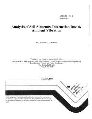 Analysis of soil-structure interaction due to ambient vibration