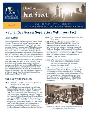 Natural gas buses: Separating myth from fact (Clean Cities alternative fuel information series fact sheet)
