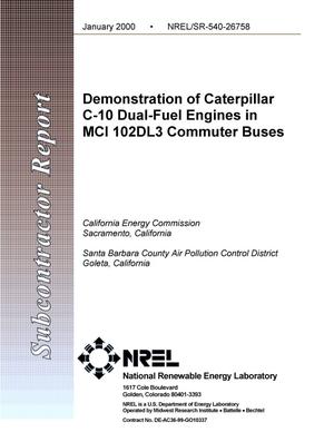 Demonstration of Caterpillar C-10 dual-fuel engines in MCI 102DL3 commuter buses