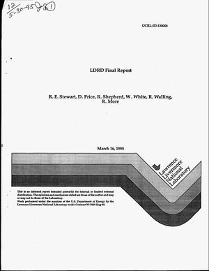 LDRD Final report