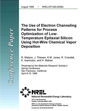 The use of electron channeling patterns for process optimization of low-temperature epitaxial silicon using hot-wire chemical vapor deposition