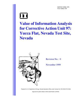 Value of information analysis for Corrective Action Unit 97: Yucca Flat, Nevada Test Site, Nevada