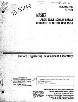 Large-scale sodium-basalt concrete reaction test LSC-1