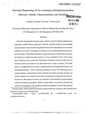 Reaction engineering of co-condensing (methyl)ethoxysilane mixtures: Kinetic characterization and modeling
