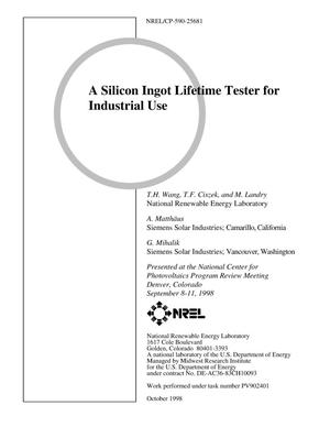 A Silicon Ingot Lifetime Tester for Industrial Use