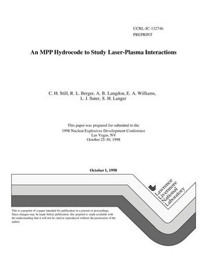 An MPP hydrocode to study laser-plasma interactions