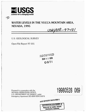 Water levels in the Yucca Mountain area, Nevada, 1995