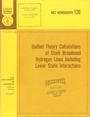 Unified Theory Calculations of Stark Broadened Hydrogen Lines Including Lower State Interactions