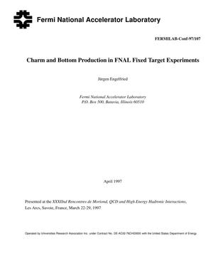 Charm and bottom production in FNAL fixed target experiments