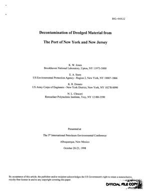 Primary view of Decontamination of Dredged Material from the Port of New York and New Jersey