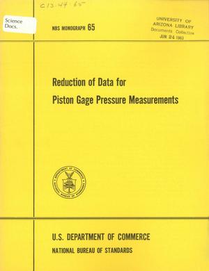 Reduction of Data for Piston Gage Pressure Measurements