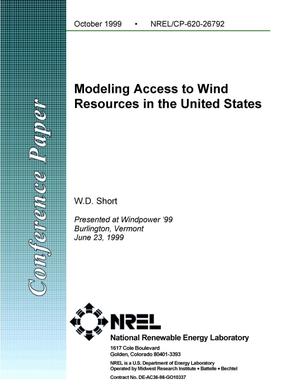 Modeling access to wind resources in the United States