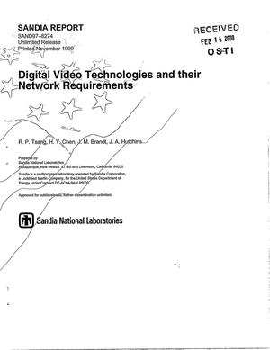 Primary view of object titled 'Digital video technologies and their network requirements'.