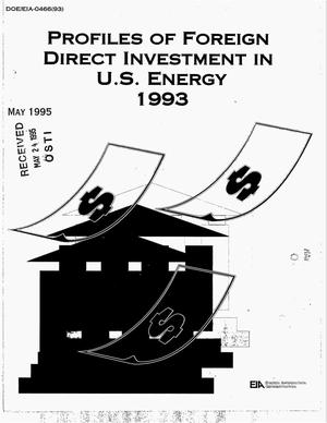 Profiles of foreign direct investment in U.S. energy 1993