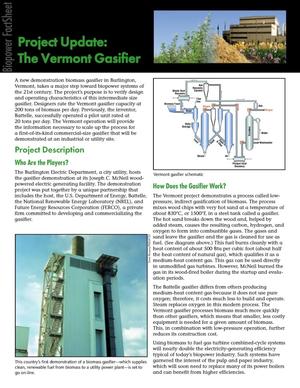 Project update: The Vermont gasifier