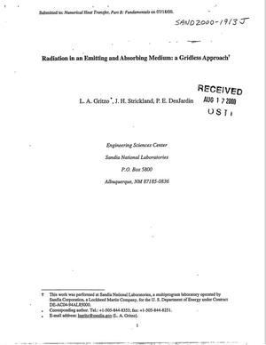 Radiation in an Emitting and Absorbing Medium: A Gridless Approach