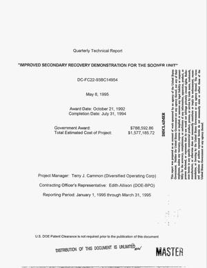 Improved secondary recovery demonstration for the Sooner Unit. Quarterly technical report, January 1, 1995--March 31, 1995