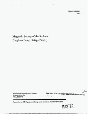 Magnetic Survey of K-Area Bingham Pump Outage Pit
