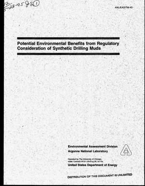 Potential environmental benefits from regulatory consideration of synthetic drilling muds