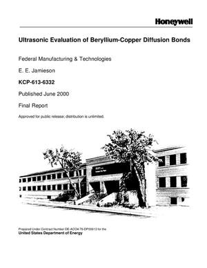 Ultrasonic evaluation of beryllium-copper diffusion bonds