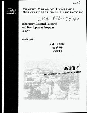 Laboratory directed research and development program FY 1997