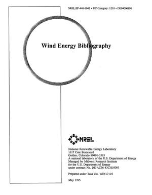 Wind energy bibliography