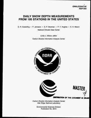 Daily snow depth measurements from 195 stations in the United States