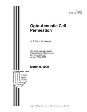 Opto-acoustic cell permeation