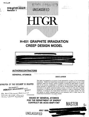 H-451 graphite irradiation creep design model; Revision 1