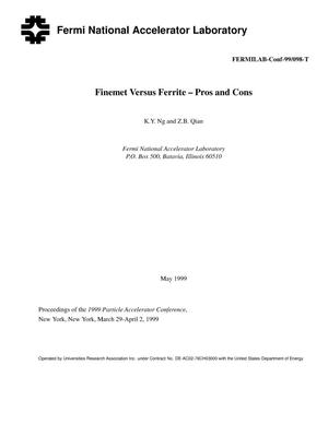 Finemet versus ferrite -- Pros and cons