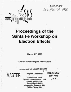 Proceedings of the Santa Fe workshop on electron effects