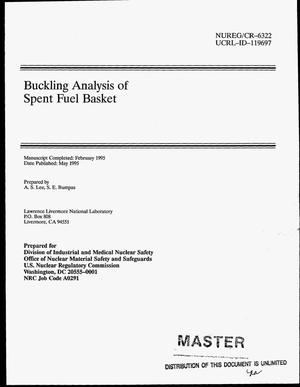 Buckling analysis of spent fuel basket