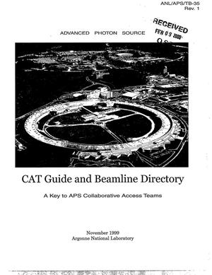 CAT Guide and Beamline Directory. A key to APS Collaborative Access Teams