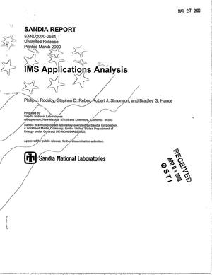 IMS applications analysis
