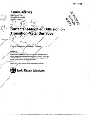 Surfactant-modified diffusion on transition-metal surfaces (reprinted with the addition of the appendices)