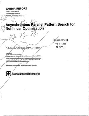 Asynchronous parallel pattern search for nonlinear optimization
