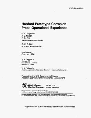 Hanford prototype corrosion probe operational experience