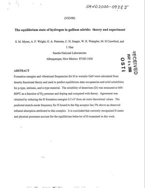 The equilibrium state of hydrogen in gallium nitride: Theory and experiment